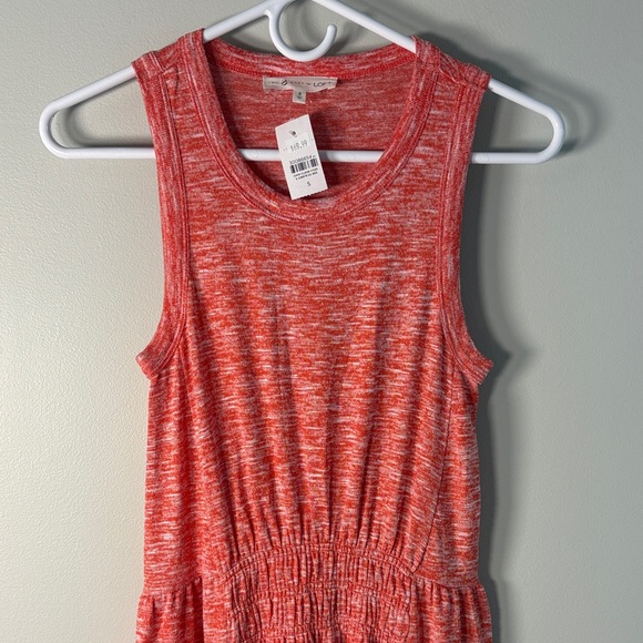 Lou & Grey Melange Coral Maxi Dress with Smocked Waist - Picture 3 of 8